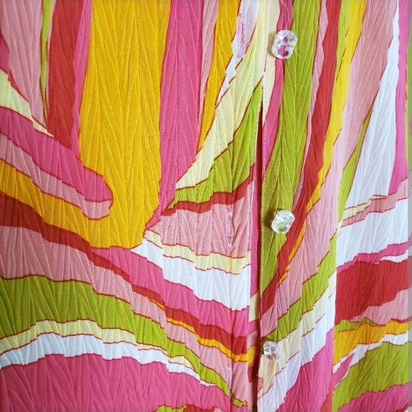 Essentials by Milano Multicolor Button-Down Shirt - Picture 4 of 9